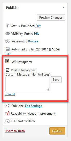 Από το WordPress στο Instagram - Δημοσιεύστε αυτόματα  